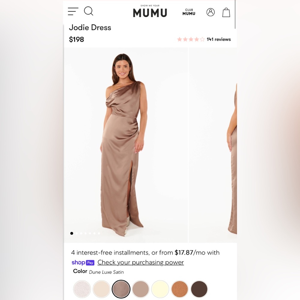 Show Me Your MuMu Jodie Dress with Slit